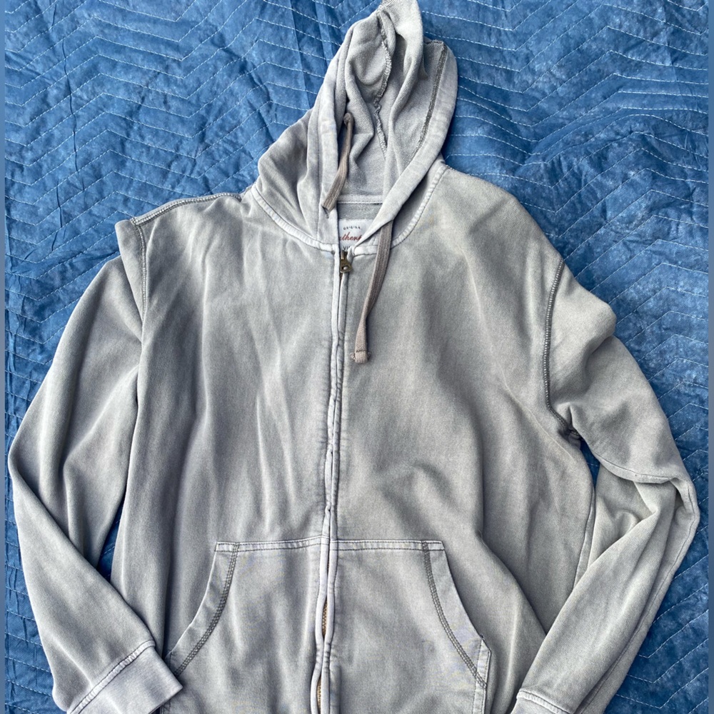 plain grey / greenish hoodie